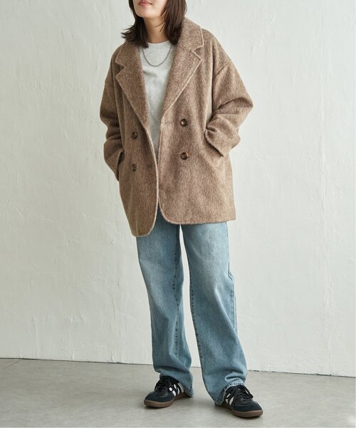 VENCEEXCHANGE（ヴァンスエクスチェンジ）の「シャギーテーラージャケット（テーラードジャケット・レディース・ブラウン/チャコール/オフホワイト・FREE）」の15枚目の写真