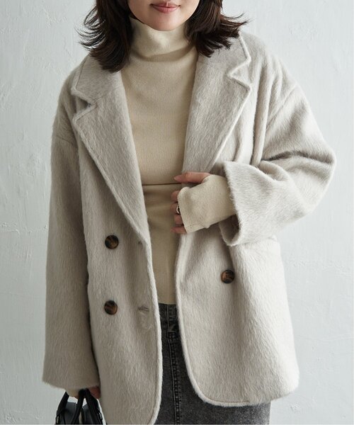 VENCEEXCHANGE（ヴァンスエクスチェンジ）の「シャギーテーラージャケット（テーラードジャケット・レディース・ブラウン/チャコール/オフホワイト・FREE）」の9枚目の写真