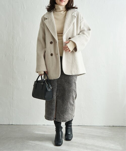 VENCEEXCHANGE（ヴァンスエクスチェンジ）の「シャギーテーラージャケット（テーラードジャケット・レディース・ブラウン/チャコール/オフホワイト・FREE）」の16枚目の写真