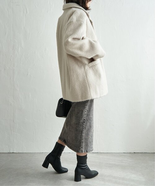 VENCEEXCHANGE（ヴァンスエクスチェンジ）の「シャギーテーラージャケット（テーラードジャケット・レディース・ブラウン/チャコール/オフホワイト・FREE）」の22枚目の写真