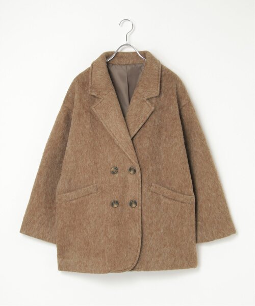 VENCEEXCHANGE（ヴァンスエクスチェンジ）の「シャギーテーラージャケット（テーラードジャケット・レディース・ブラウン/チャコール/オフホワイト・FREE）」の17枚目の写真