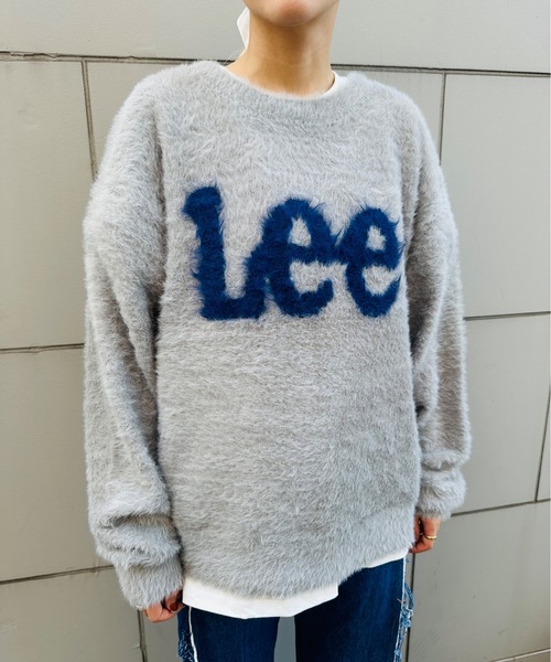 Lee（リー）の「LEE / LOGO KNIT / LT7232（ニット/セーター・レディース・ブラック/グレー/オフホワイト/ブルー・LARGE）」の4枚目の写真