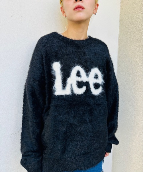 Lee（リー）の「LEE / LOGO KNIT / LT7232（ニット/セーター・レディース・ブラック/グレー/オフホワイト/ブルー・LARGE）」の3枚目の写真