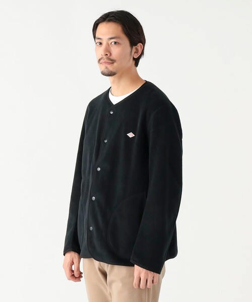 DANTON（ダントン）の「DANTON / メンズ フリース カラーレス ジャケット / JD-8939（ノーカラージャケット・メンズ・ブラック/カーキ/チャコールグレー・S/M/L/XL）」の5枚目の写真