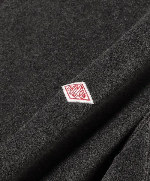 DANTON（ダントン）の「DANTON / メンズ フリース カラーレス ジャケット / JD-8939（ノーカラージャケット・メンズ・ブラック/カーキ/チャコールグレー・S/M/L/XL）」の6枚目の写真
