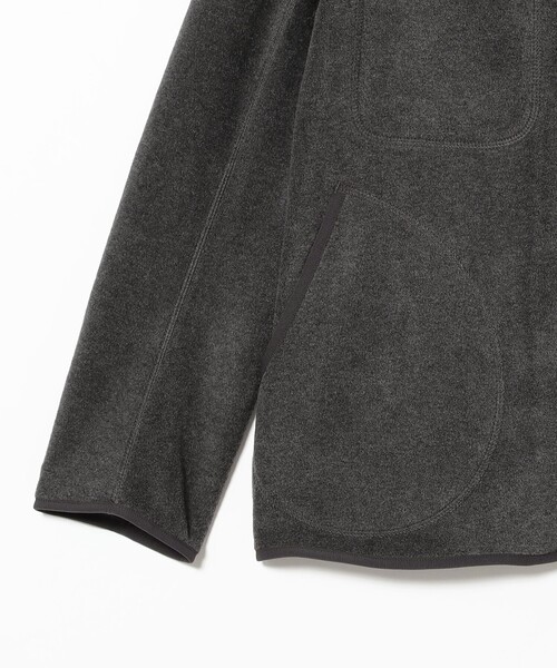 DANTON（ダントン）の「DANTON / メンズ フリース カラーレス ジャケット / JD-8939（ノーカラージャケット・メンズ・ブラック/カーキ/チャコールグレー・S/M/L/XL）」の8枚目の写真