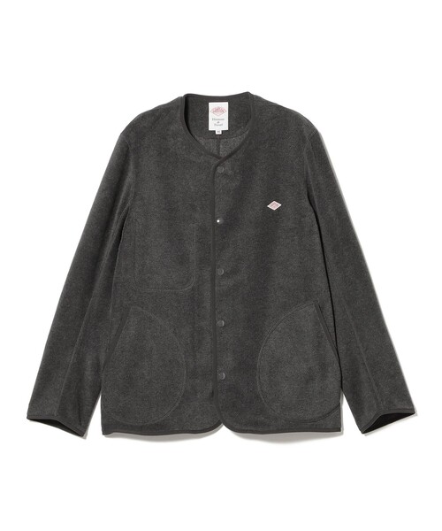 DANTON（ダントン）の「DANTON / メンズ フリース カラーレス ジャケット / JD-8939（ノーカラージャケット・メンズ・ブラック/カーキ/チャコールグレー・S/M/L/XL）」の10枚目の写真