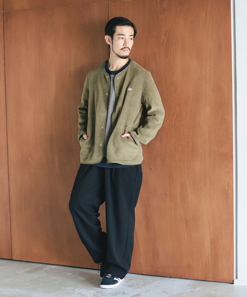 DANTON / メンズ フリース カラーレス ジャケット / JD-8939（ノー