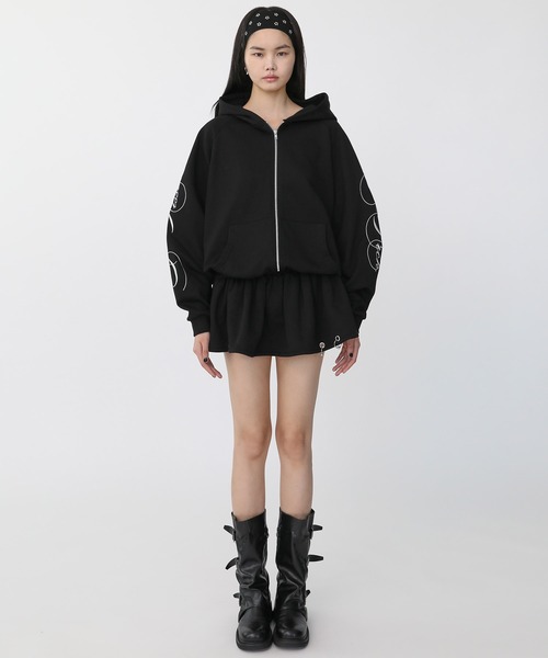 セール】arm embroidery sweat hoodie / アーム刺繍スウェット