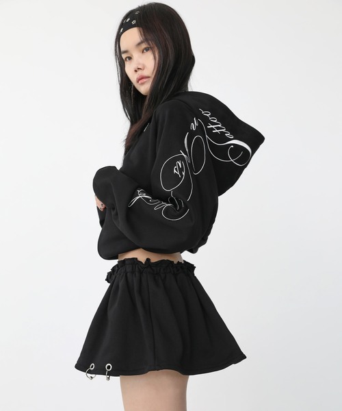 Heart Tattoo(ハートタトゥー)の「arm embroidery sweat hoodie / アーム刺繍スウェットフーディー(パーカー・レディース・グレー/ブラック・FREE)」の18枚目の写真