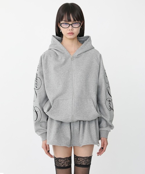arm embroidery sweat hoodie / アーム刺繍スウェットフーディー