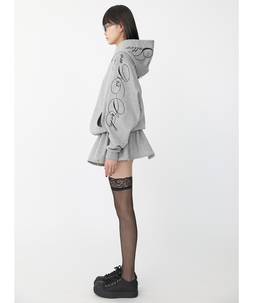 Heart Tattoo(ハートタトゥー)の「arm embroidery sweat hoodie / アーム刺繍スウェットフーディー(パーカー・レディース・グレー/ブラック・FREE)」の21枚目の写真