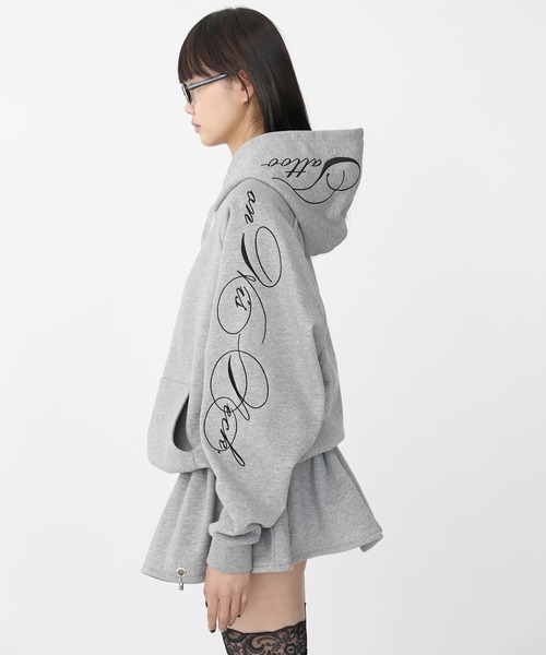 arm embroidery sweat hoodie / アーム刺繍スウェットフーディー
