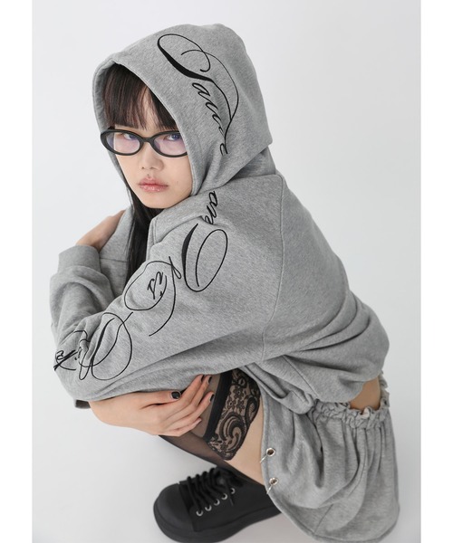 arm embroidery sweat hoodie / アーム刺繍スウェットフーディー