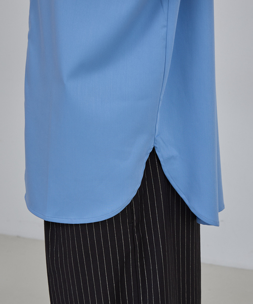 AH ABAHOUSE（エーエイチアバハウス）の「LOOSE FIT LONG SLEEVE SHIRT / ルーズフィット ロングスリーブシャツ（シャツ/ブラウス・メンズ・ホワイト/チャコールグレー/ブラック/ネイビー/ブルー・46/48/44）」の11枚目の写真