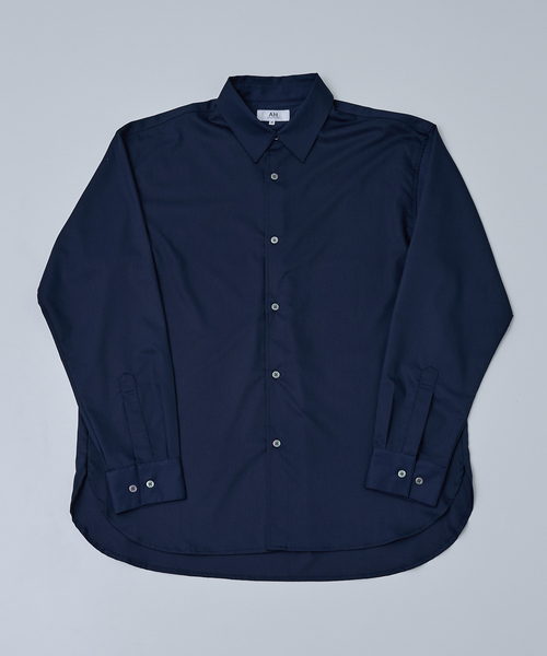 AH ABAHOUSE（エーエイチアバハウス）の「LOOSE FIT LONG SLEEVE SHIRT / ルーズフィット ロングスリーブシャツ（シャツ/ブラウス・メンズ・ホワイト/チャコールグレー/ブラック/ネイビー/ブルー・46/48/44）」の17枚目の写真