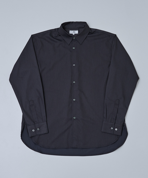 AH ABAHOUSE（エーエイチアバハウス）の「LOOSE FIT LONG SLEEVE SHIRT / ルーズフィット ロングスリーブシャツ（シャツ/ブラウス・メンズ・ホワイト/チャコールグレー/ブラック/ネイビー/ブルー・46/48/44）」の20枚目の写真