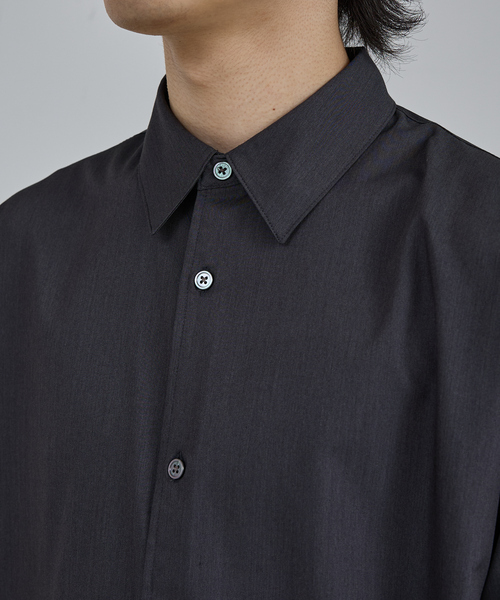 AH ABAHOUSE（エーエイチアバハウス）の「LOOSE FIT LONG SLEEVE SHIRT / ルーズフィット ロングスリーブシャツ（シャツ/ブラウス・メンズ・ホワイト/チャコールグレー/ブラック/ネイビー/ブルー・46/48/44）」の21枚目の写真