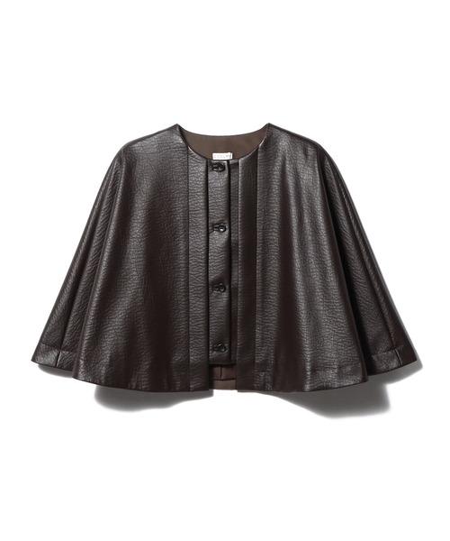 セール】COLUMN / レザーライク ケープ ジャケット（その他アウター