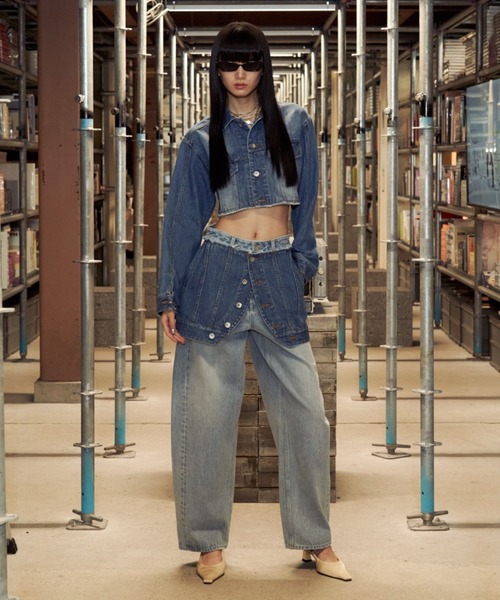 JOSE MOON(ジョゼムーン)の「CROP DENIM JACKET/クロップデニムジャケット(デニムジャケット・レディース・ブルー/ブラック/インディゴブルー・FREE)」の14枚目の写真