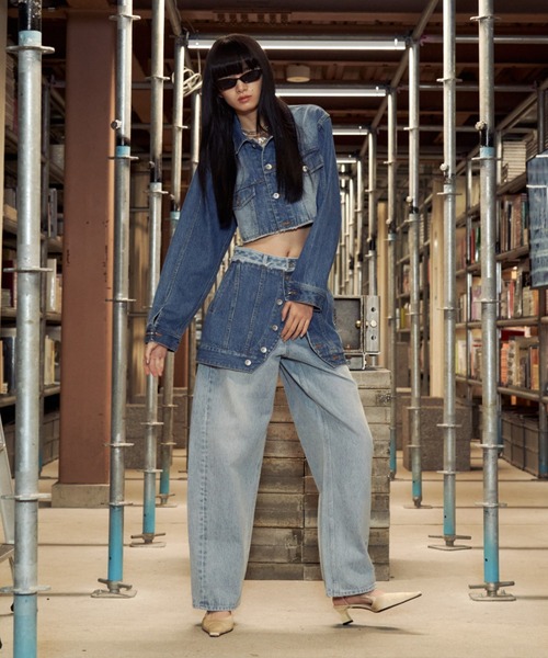 JOSE MOON(ジョゼムーン)の「CROP DENIM JACKET/クロップデニムジャケット(デニムジャケット・レディース・ブルー/ブラック/インディゴブルー・FREE)」の18枚目の写真