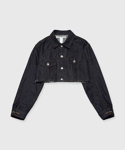 JOSE MOON(ジョゼムーン)の「CROP DENIM JACKET/クロップデニムジャケット(デニムジャケット・レディース・ブルー/ブラック/インディゴブルー・FREE)」の12枚目の写真