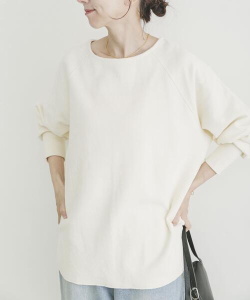 ITEMS URBANRESEARCH(アイテムズ アーバンリサーチ)の「インレーダンボールプルオーバー(Tシャツ/カットソー・レディース・オフホワイト/ベージュ/ブラック・FREE)」の7枚目の写真
