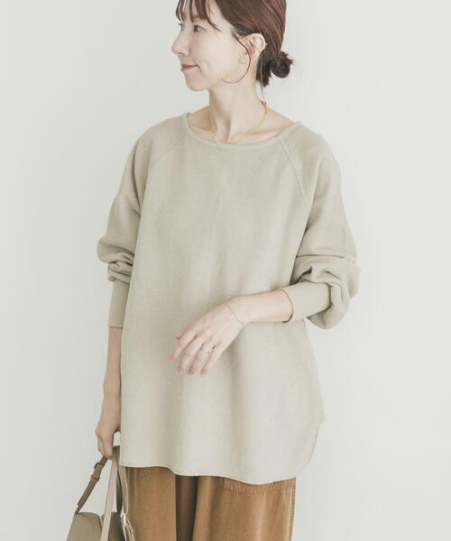 ITEMS URBANRESEARCH(アイテムズ アーバンリサーチ)の「インレーダンボールプルオーバー(Tシャツ/カットソー・レディース・オフホワイト/ベージュ/ブラック・FREE)」の10枚目の写真