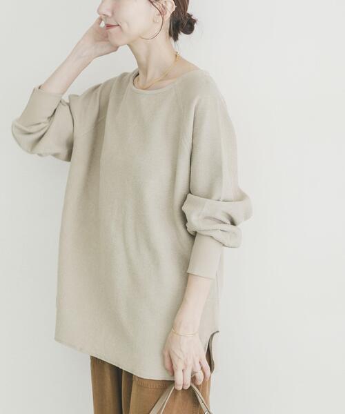 ITEMS URBANRESEARCH(アイテムズ アーバンリサーチ)の「インレーダンボールプルオーバー(Tシャツ/カットソー・レディース・オフホワイト/ベージュ/ブラック・FREE)」の11枚目の写真