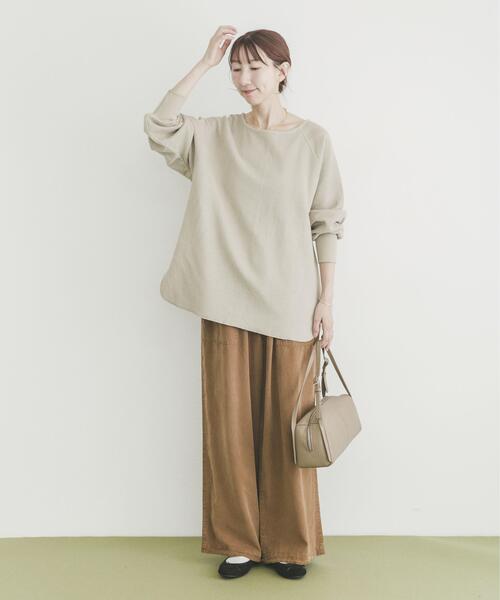 ITEMS URBANRESEARCH(アイテムズ アーバンリサーチ)の「インレーダンボールプルオーバー(Tシャツ/カットソー・レディース・オフホワイト/ベージュ/ブラック・FREE)」の13枚目の写真