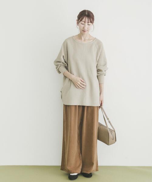 ITEMS URBANRESEARCH(アイテムズ アーバンリサーチ)の「インレーダンボールプルオーバー(Tシャツ/カットソー・レディース・オフホワイト/ベージュ/ブラック・FREE)」の14枚目の写真