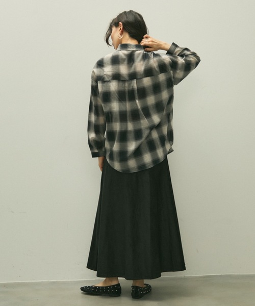Lutim by u(ルチバイユー)の「Eco suede easy skirt / エコスエードイージースカート(スカート・レディース・ベージュ/ブラック・FREE)」の10枚目の写真