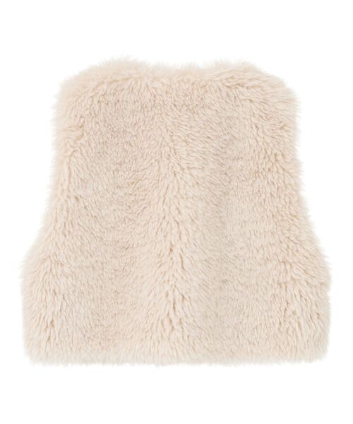 ELENCARE DUE（エレンカーレデュエ）の「・ELENCARE DUE シープファーベスト（ベスト・レディース・チャコールグレー/ライトベージュ/グレイッシュベージュ・FREE）」の9枚目の写真