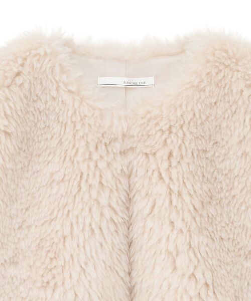 ELENCARE DUE（エレンカーレデュエ）の「・ELENCARE DUE シープファーベスト（ベスト・レディース・チャコールグレー/ライトベージュ/グレイッシュベージュ・FREE）」の10枚目の写真