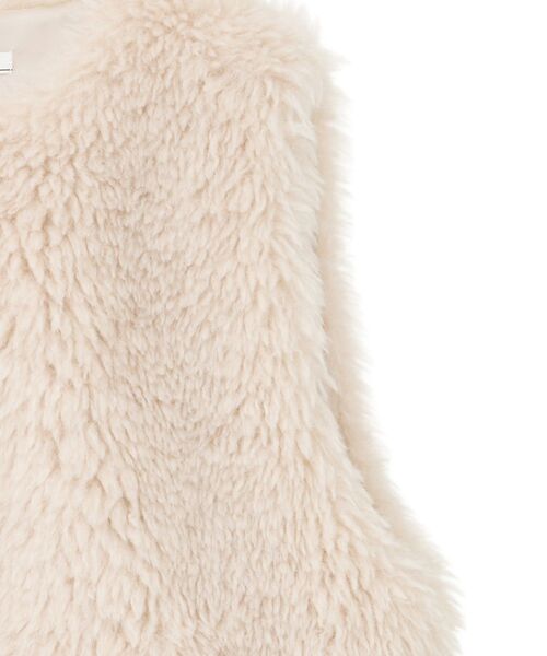 ELENCARE DUE（エレンカーレデュエ）の「・ELENCARE DUE シープファーベスト（ベスト・レディース・チャコールグレー/ライトベージュ/グレイッシュベージュ・FREE）」の11枚目の写真