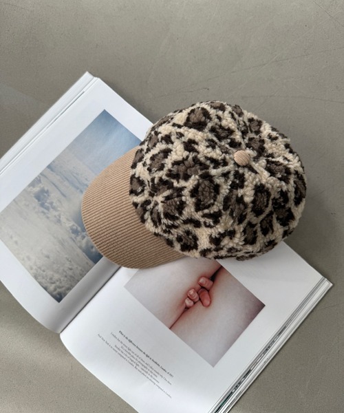 SANSeLF（サンセルフ）の「【SANSeLF】 レオパード柄ボアキャップ コーデュロイバイザー saa25a094（キャップ・レディース・レオパード・FREE）」の8枚目の写真