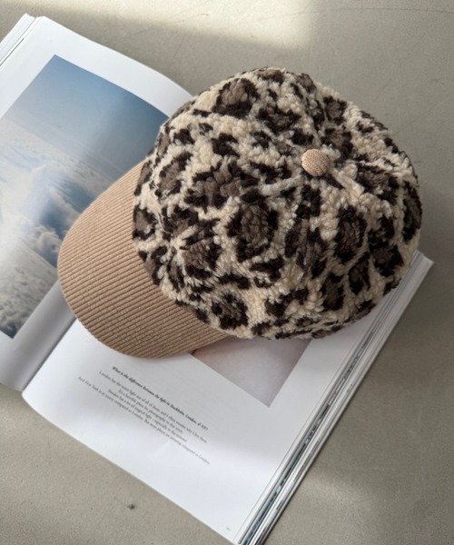 SANSeLF（サンセルフ）の「【SANSeLF】 レオパード柄ボアキャップ コーデュロイバイザー saa25a094（キャップ・レディース・レオパード・FREE）」の9枚目の写真