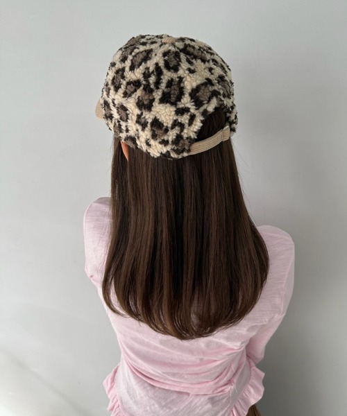 SANSeLF（サンセルフ）の「【SANSeLF】 レオパード柄ボアキャップ コーデュロイバイザー saa25a094（キャップ・レディース・レオパード・FREE）」の6枚目の写真