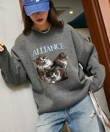 PUBLUX | PUBLUX/パブリュクス 3 キャット デザイン ハイゲージ ニット　限定展開(ニット/セーター)