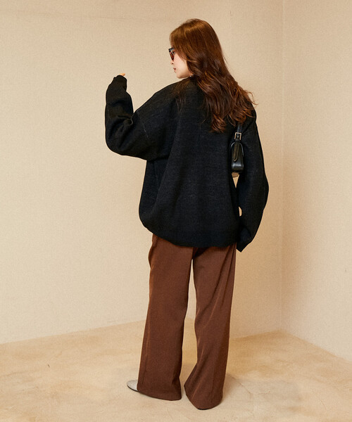 PUBLUX（パブリュクス）の「PUBLUX/パブリュクス 3 キャット デザイン ハイゲージ ニット　限定展開（ニット/セーター・レディース・チャコールグレー/ブラック/ネイビー・SMALL/MEDIUM/LARGE）」の5枚目の写真