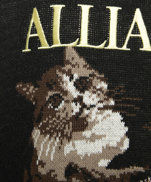 PUBLUX（パブリュクス）の「PUBLUX/パブリュクス 3 キャット デザイン ハイゲージ ニット　限定展開（ニット/セーター・レディース・チャコールグレー/ブラック/ネイビー・SMALL/MEDIUM/LARGE）」の10枚目の写真