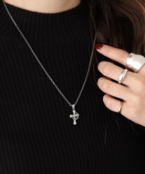 セール】LION HEART “HOWL”ハウリングクロスネックレス（ネックレス