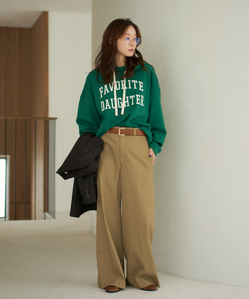 plage（プラージュ）の「T/C wide chinos パンツ（チノパンツ・レディース・ベージュ/ホワイト・34/36/38）」の10枚目の写真