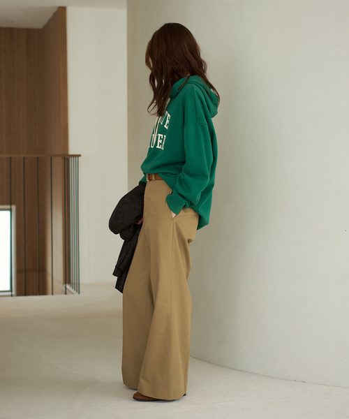 plage（プラージュ）の「T/C wide chinos パンツ（チノパンツ・レディース・ベージュ/ホワイト・34/36/38）」の11枚目の写真