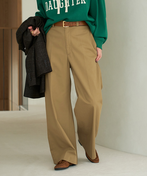 T/C wide chinos パンツ(チノパンツ)|Plage(プラージュ)の T/C wide chinos パンツ(チノパンツ)|Plage(プラージュ)の