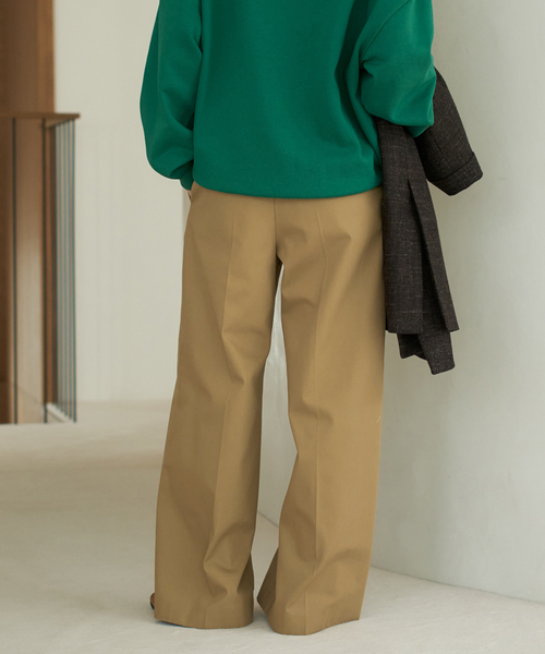plage（プラージュ）の「T/C wide chinos パンツ（チノパンツ・レディース・ベージュ/ホワイト・34/36/38）」の17枚目の写真