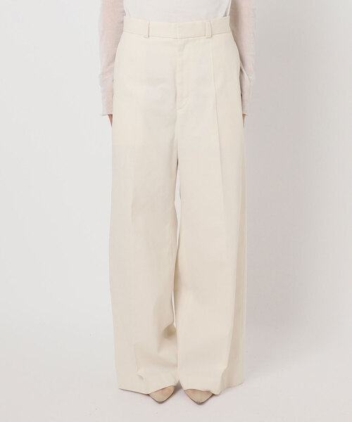 plage（プラージュ）の「T/C wide chinos パンツ（チノパンツ・レディース・ベージュ/ホワイト・34/36/38）」の4枚目の写真