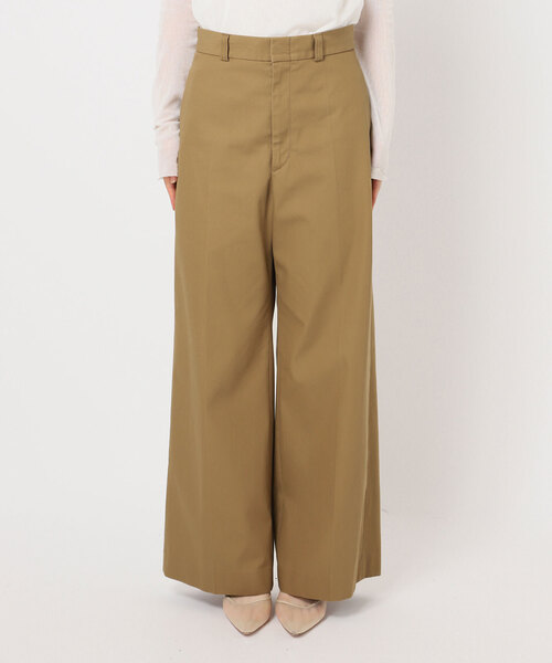 plage（プラージュ）の「T/C wide chinos パンツ（チノパンツ・レディース・ベージュ/ホワイト・34/36/38）」の6枚目の写真