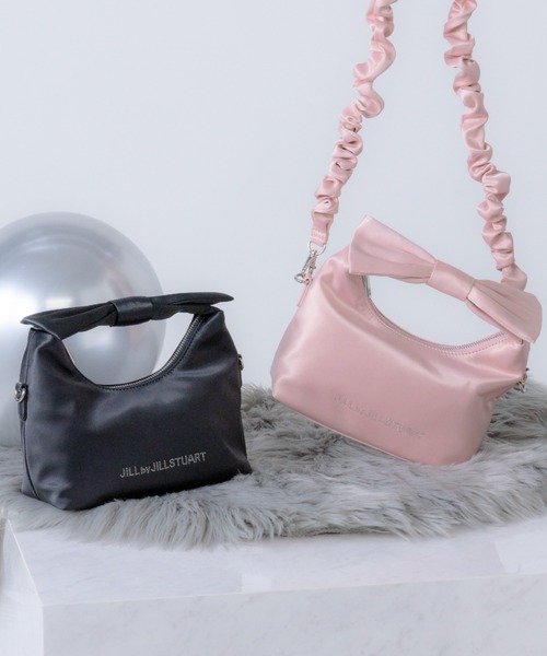 ◇リボンハンドルサテンバッグ