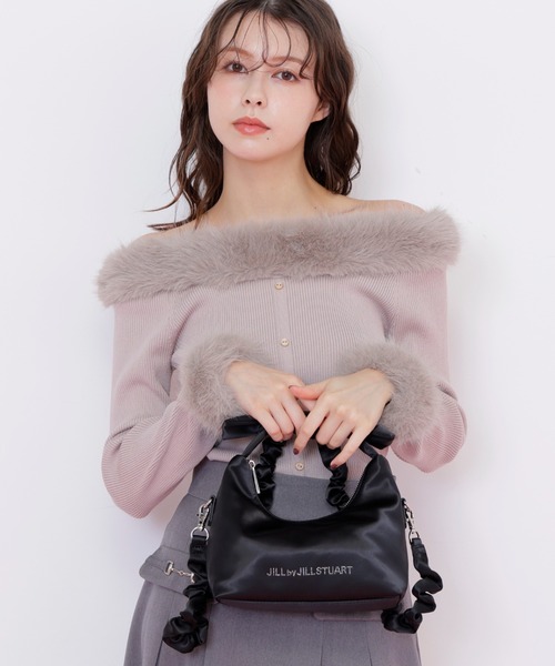 JILL by JILL STUART(ジルバイジルスチュアート)の「◇リボンハンドルサテンバッグ(ハンドバッグ・レディース・ブラック/ピンク・FREE)」の3枚目の写真